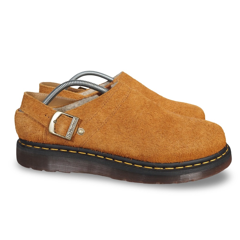 Dr. Martens Isham Hairy Suede Slingback Mules Mens 11 Brown 27959212 Slip On - Picture 4 of 11